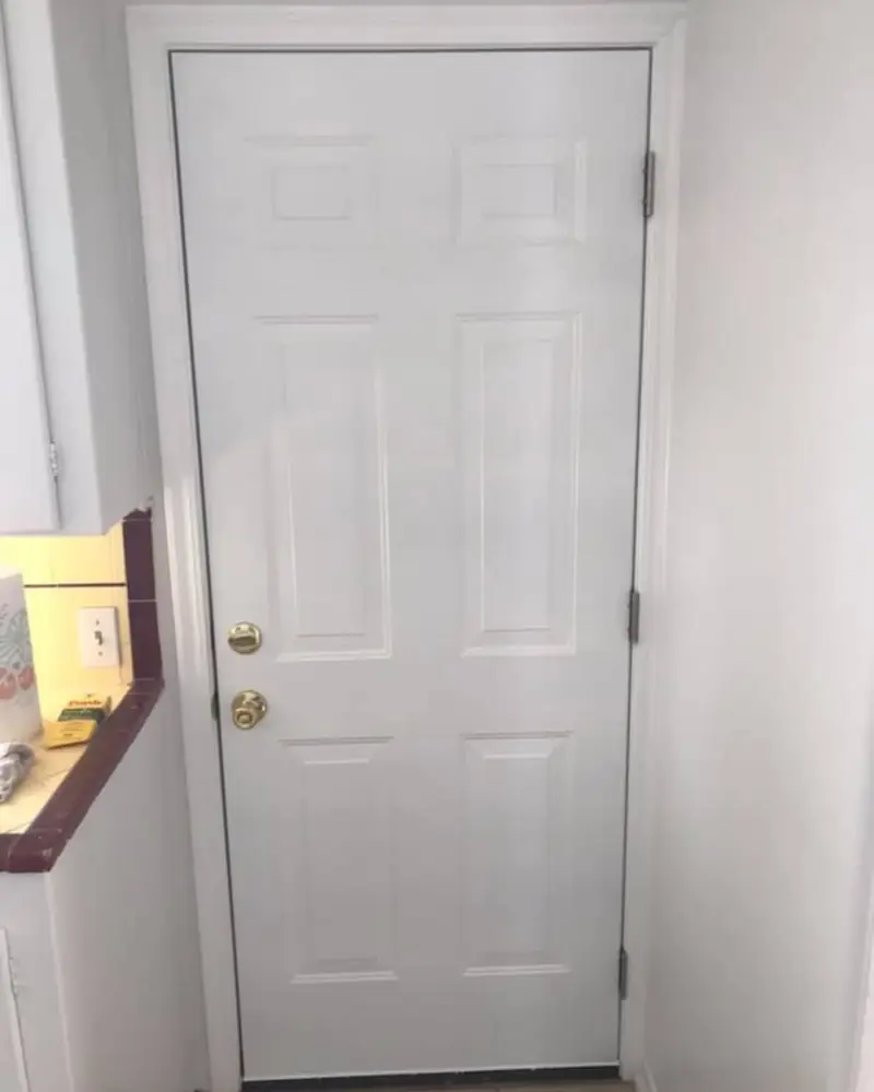 Six-panel interior door