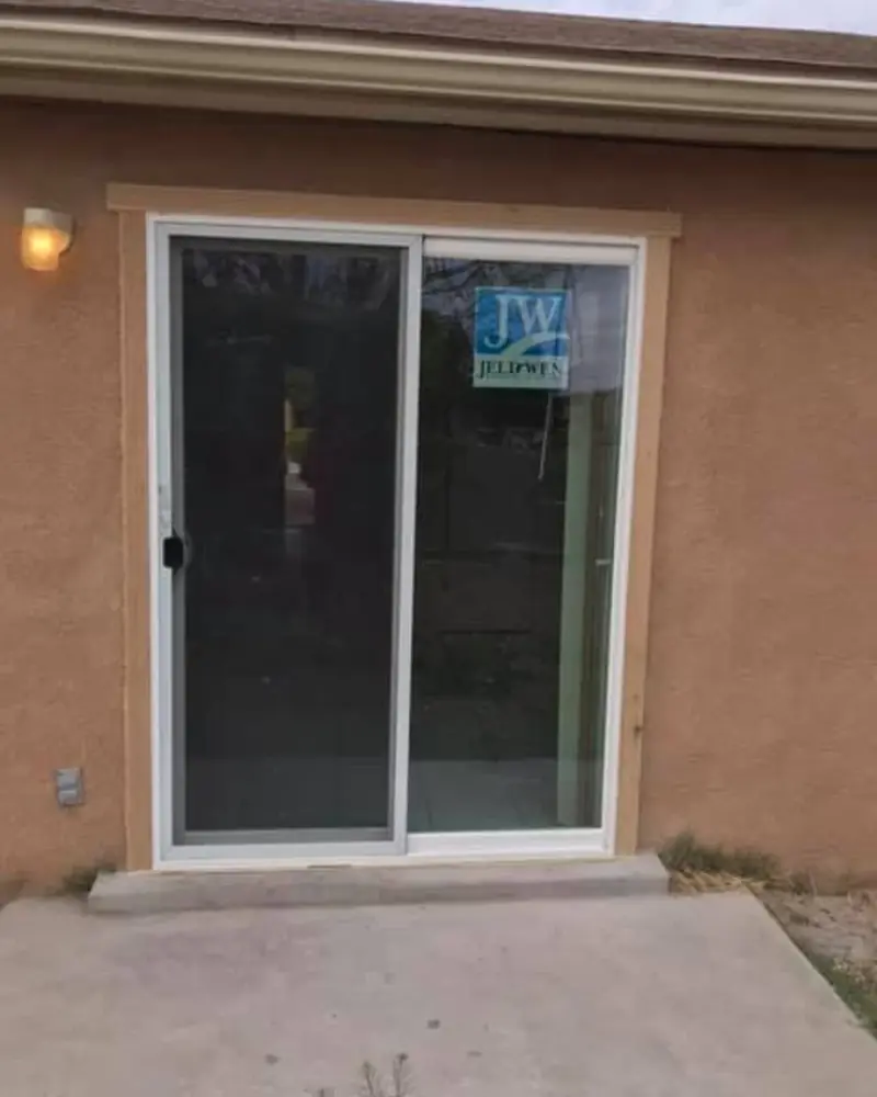 New sliding glass patio door