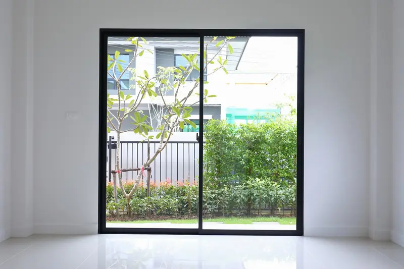 Modern sliding glass door